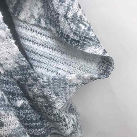 Aeropostale sweater Poncho Cropped Fringe Blue Lightweight Medium - Picture 5 of 7